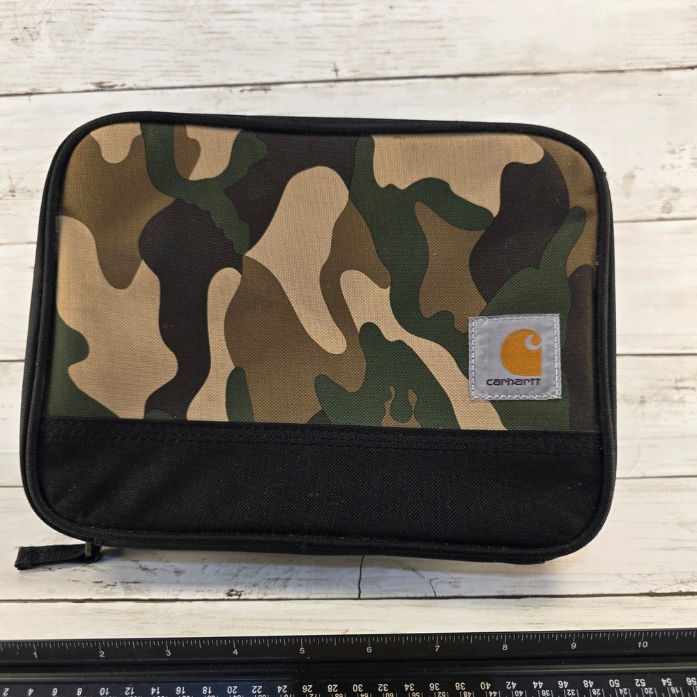 Carhartt Insulated Lunch Box Camo Black Canvas Soft Cooler Bag 8926170014